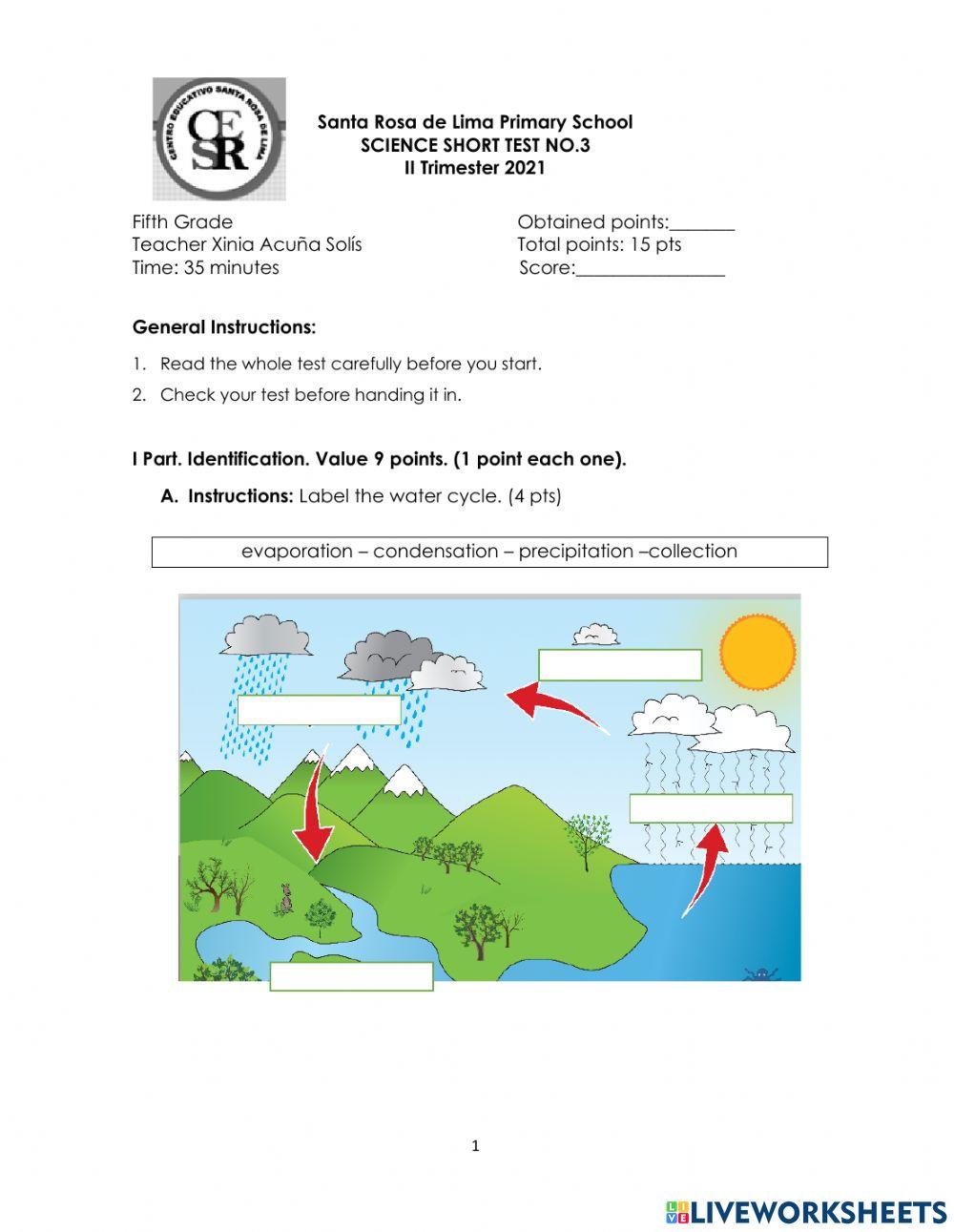 Short Test no.3-5 Grade II TRi