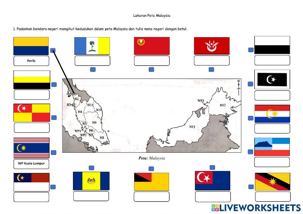 B4T1 Lakaran Peta Malaysia