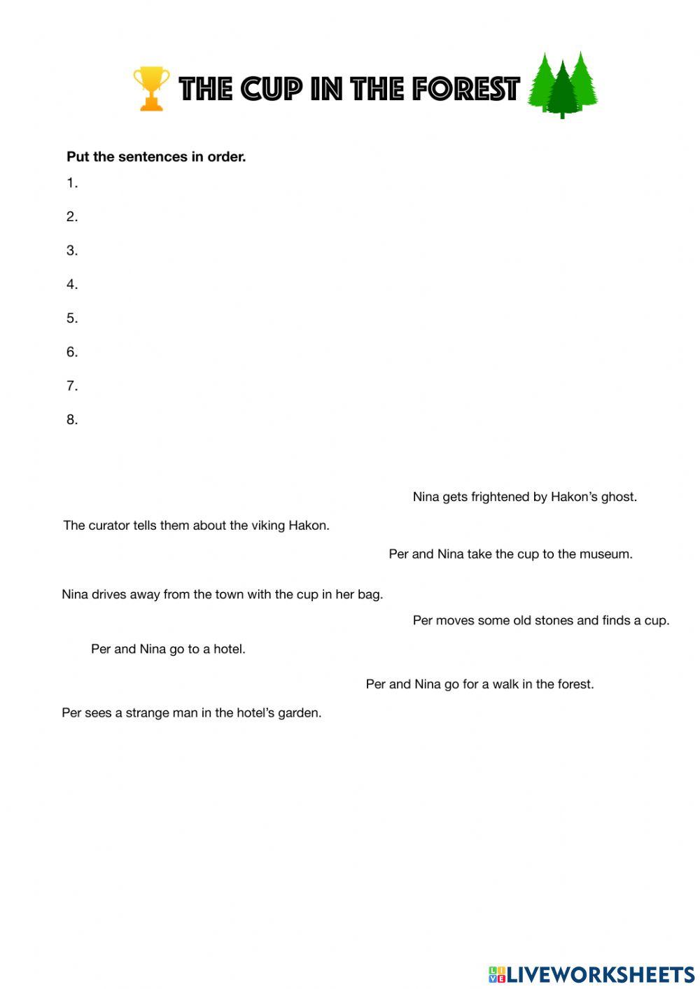 The cup in the forest