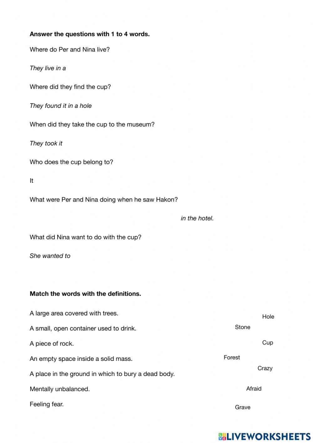 The cup in the forest