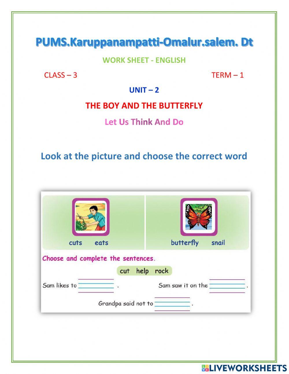 The boy and thebutterfly