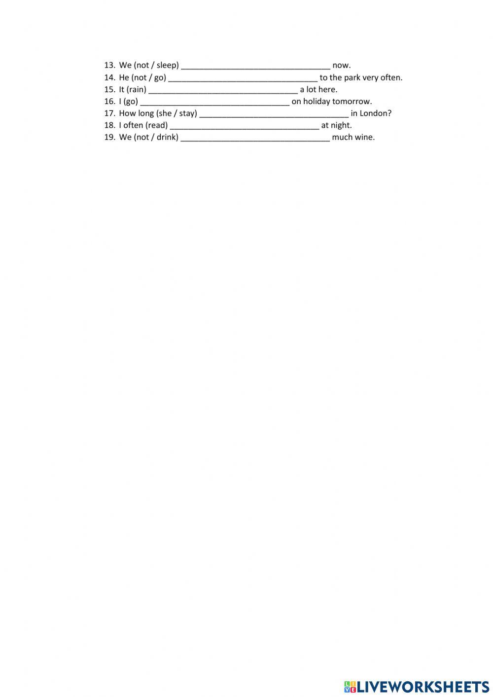 Present Simple- Present continuous