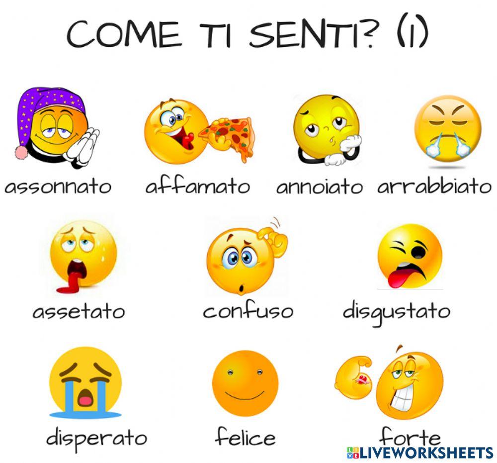 COME TI SENTI? SCRIVI GLI AGGETTIVI AL FEMMINILE 
