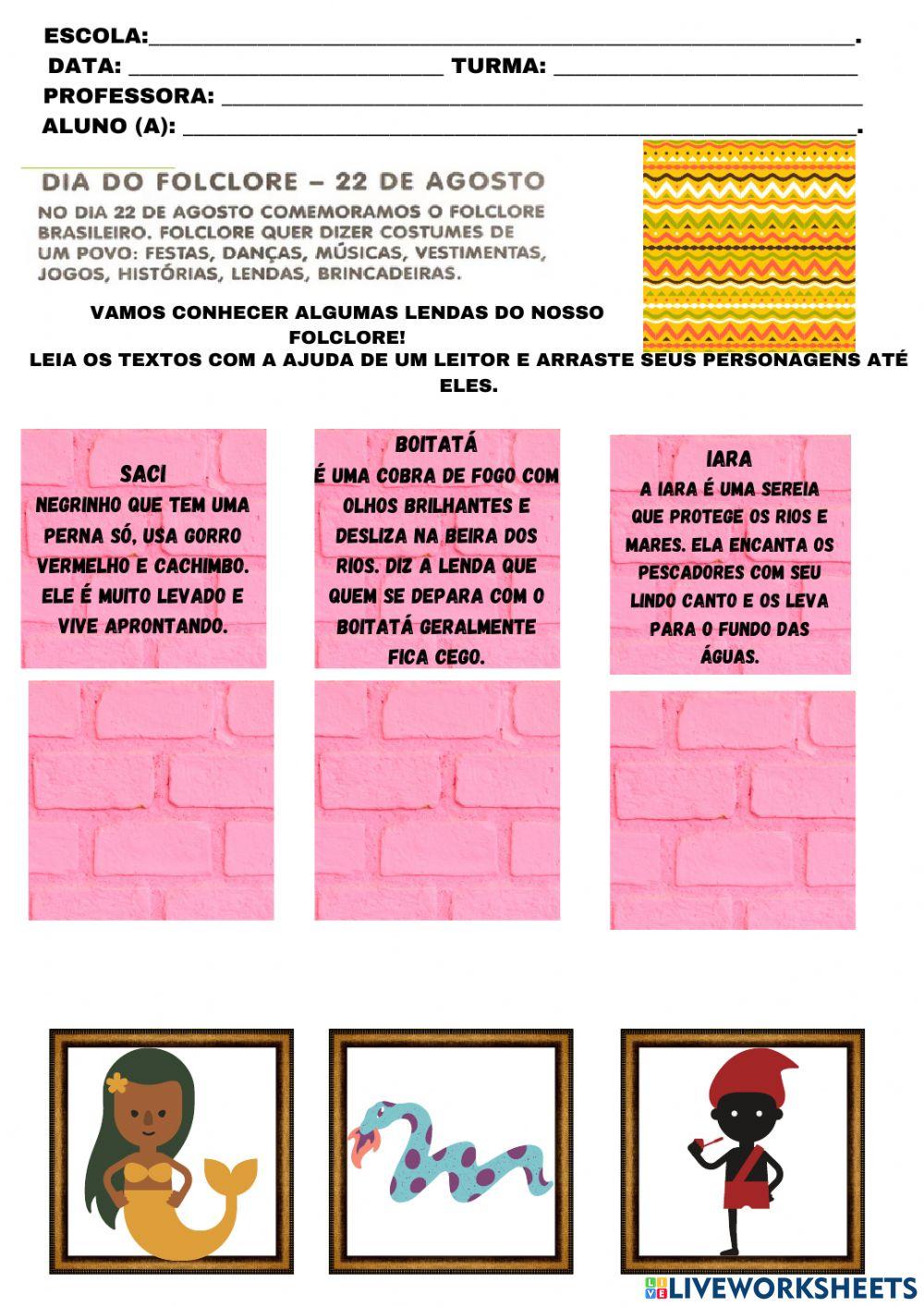 FOLCLORE BRASILEIRO- LENDAS