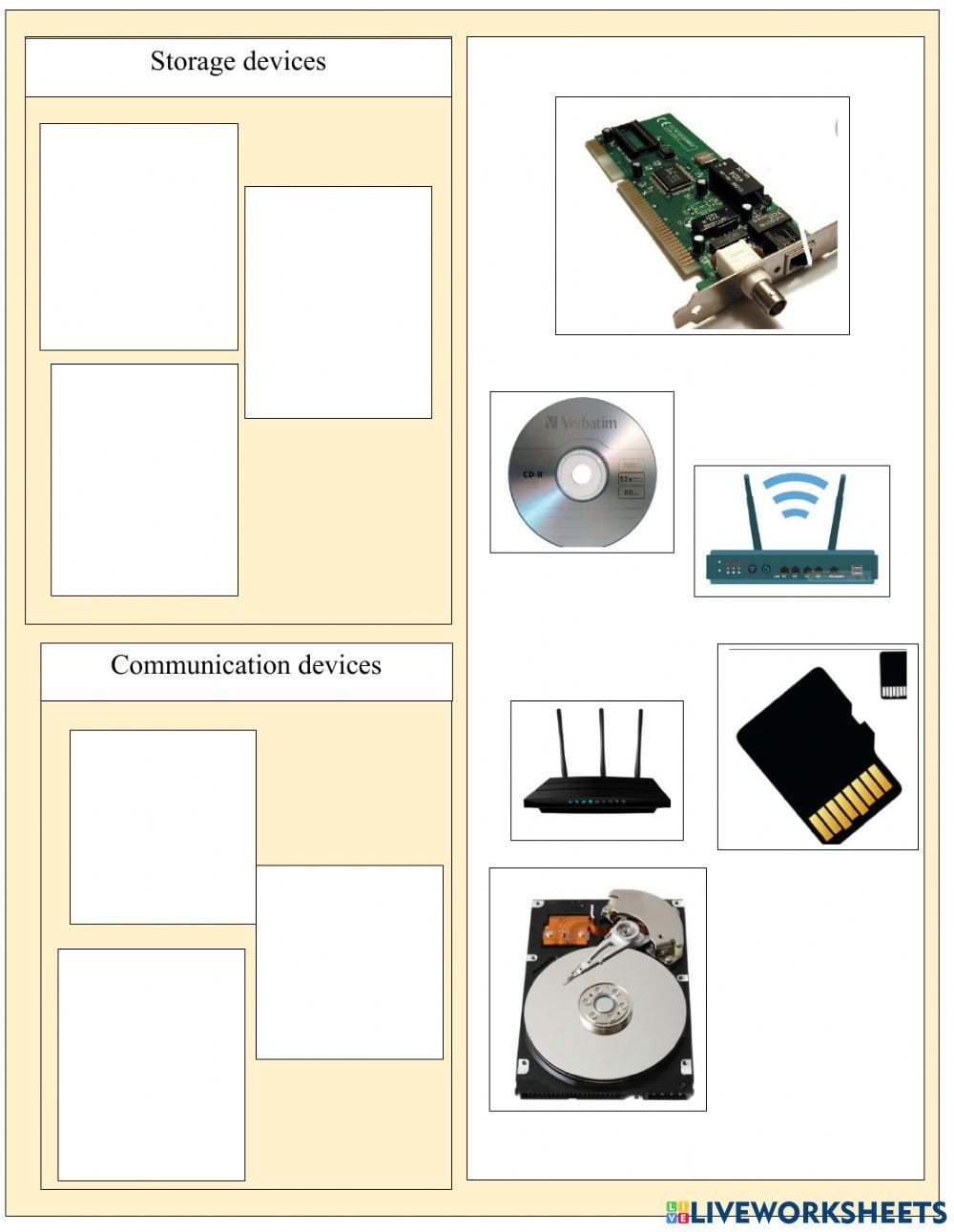Identify the computer components worksheet | Live Worksheets