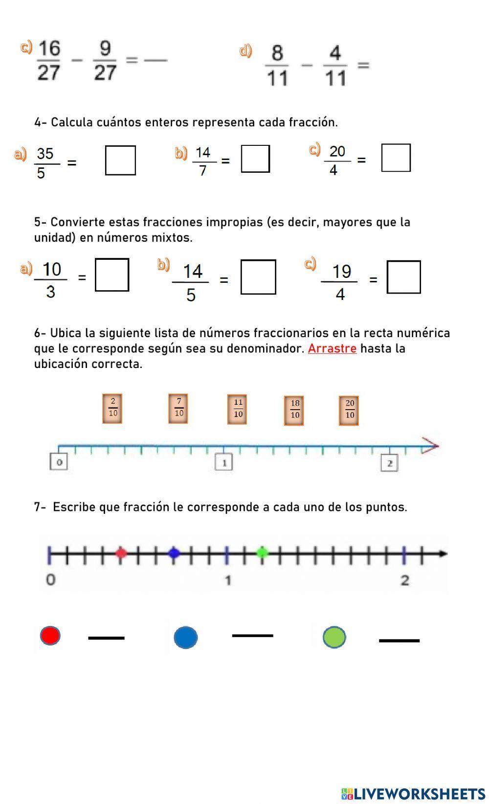 6° Evaluación final fracciones