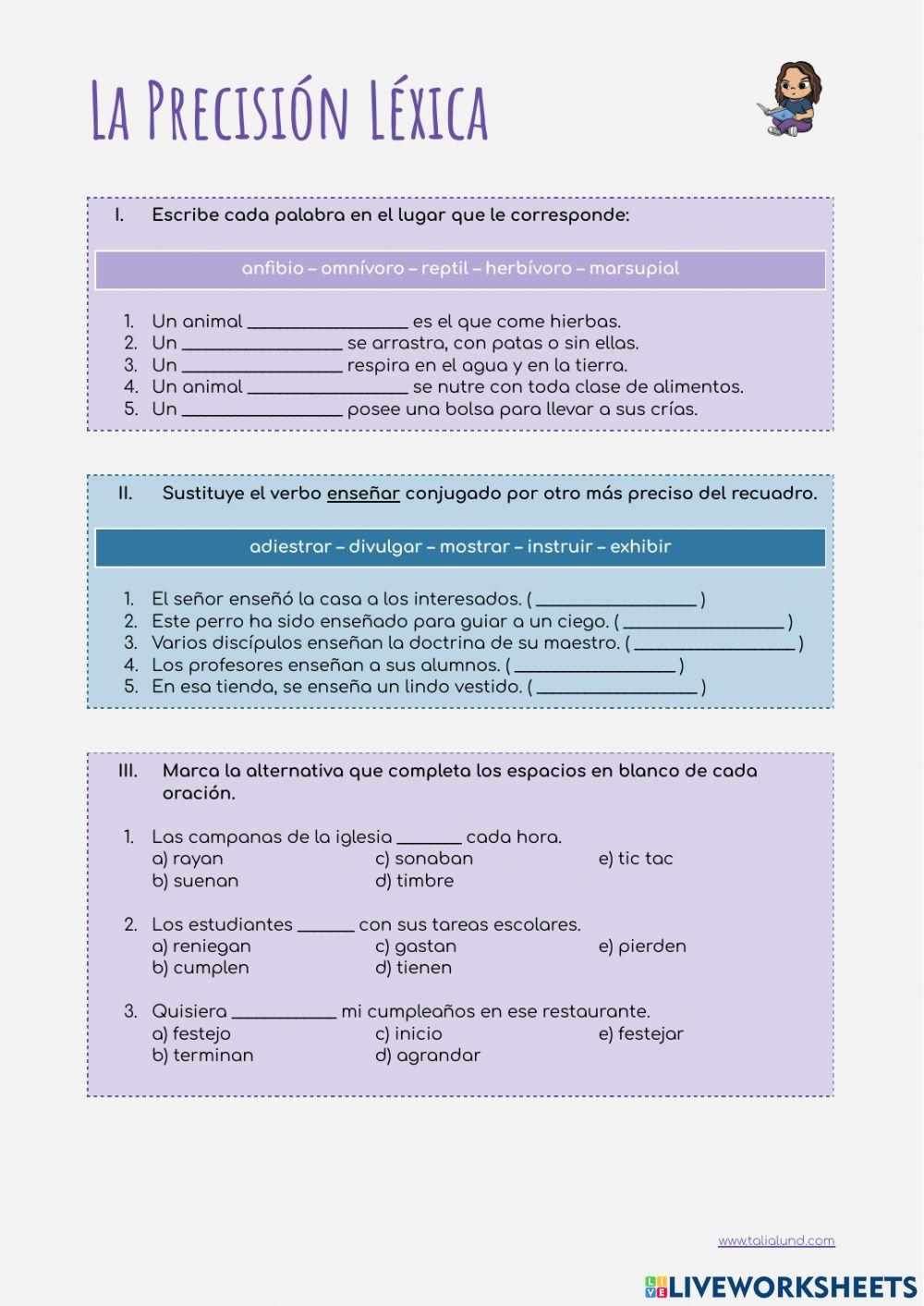 La precisión léxica