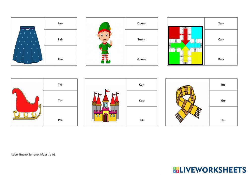 Sílabas en inicio de palabra