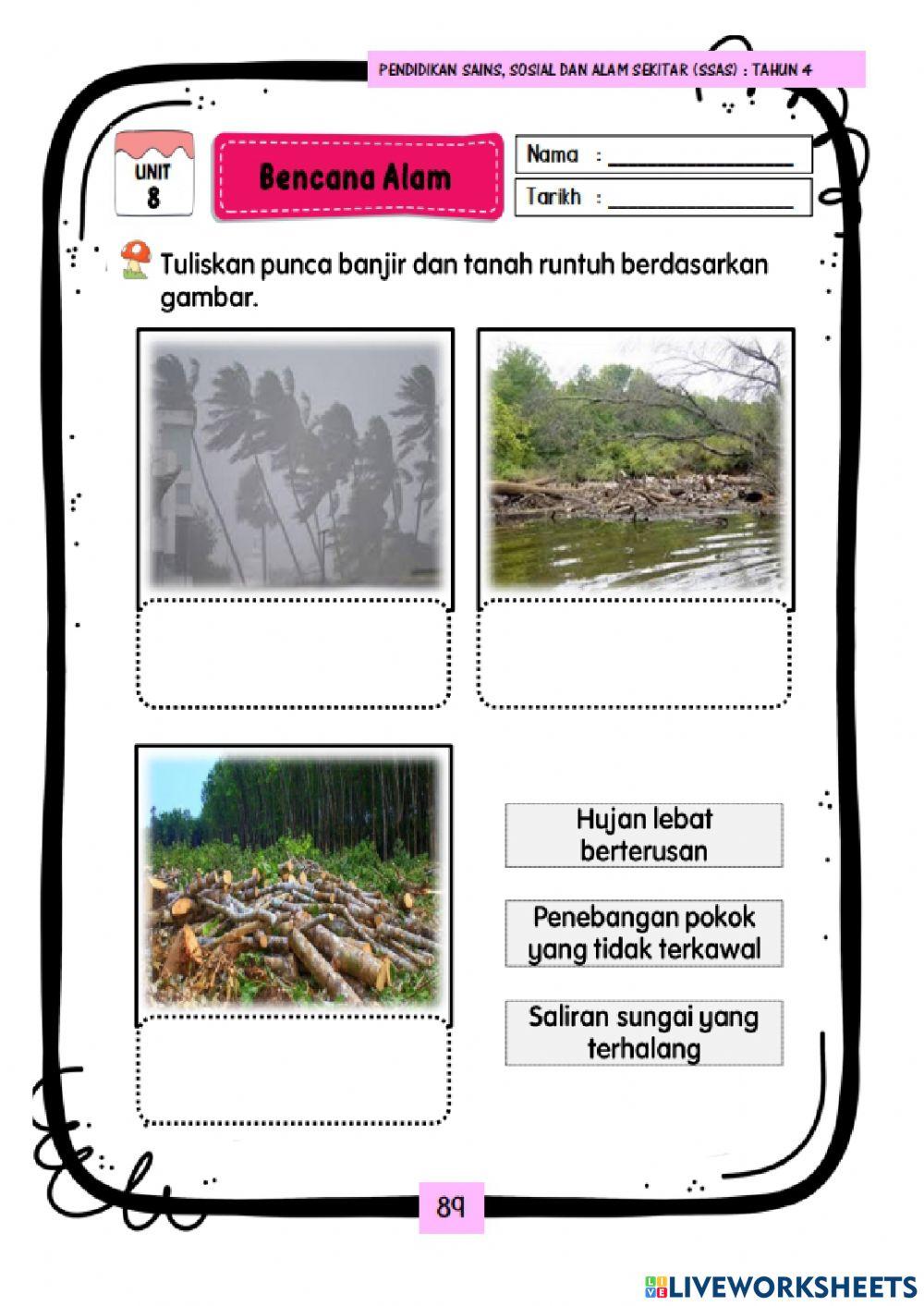 Punca bencana alam pssas t4 ppki