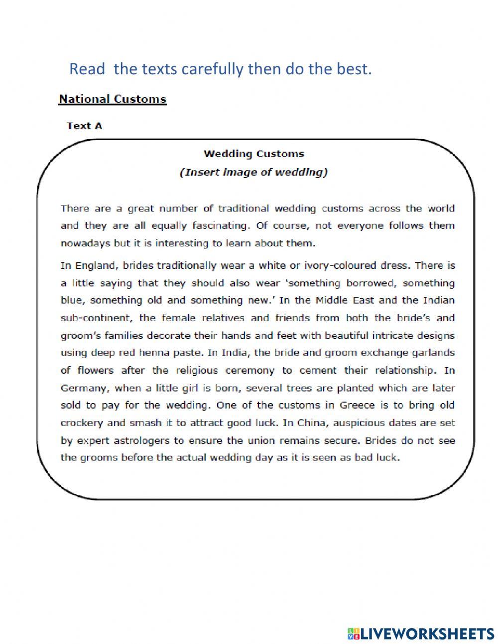 Custumes around the world