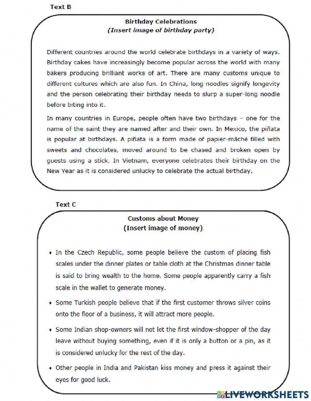 Custumes around the world