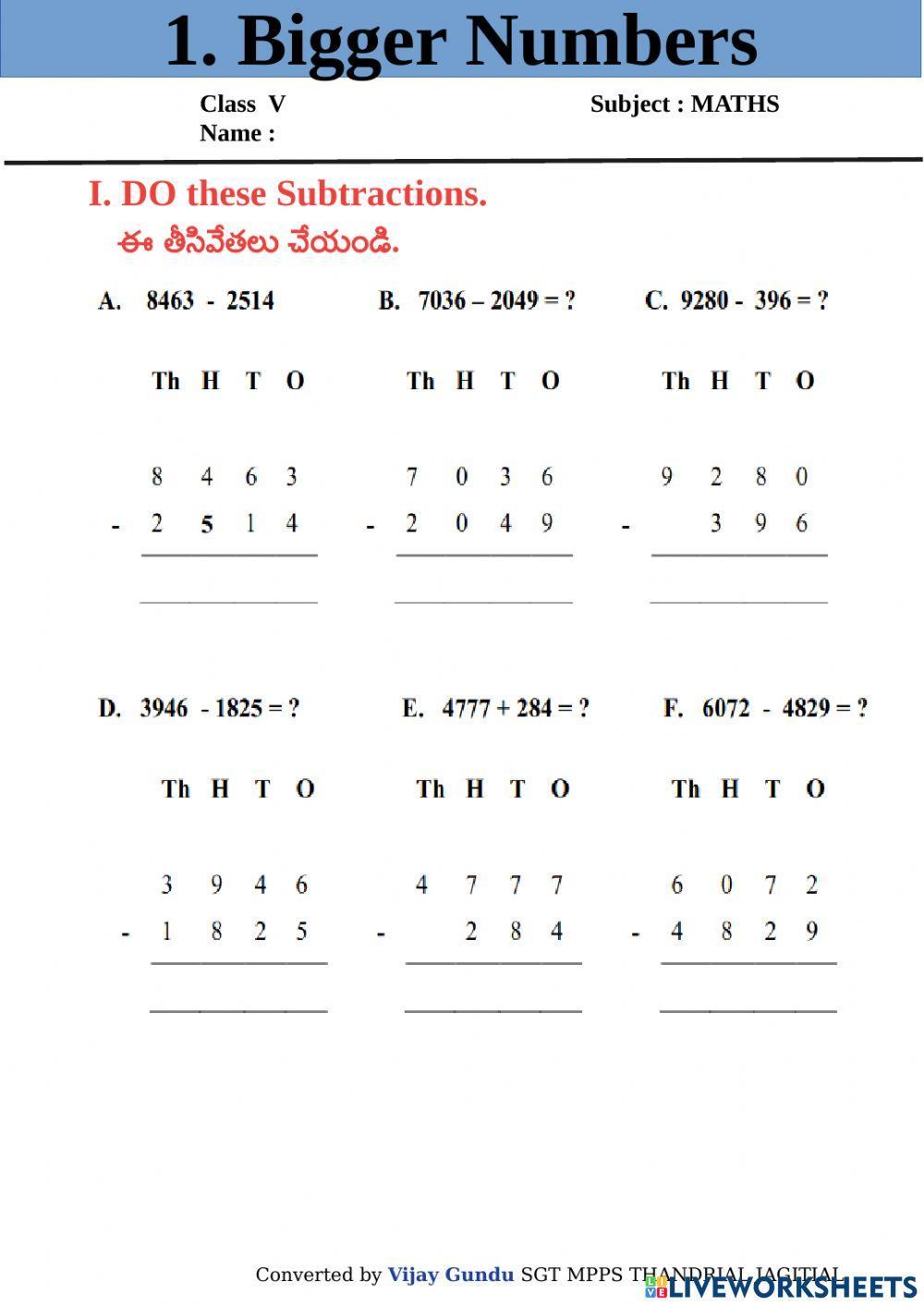 5th maths sub1 by VijayGundu 5th maths sub1 by VijayGundu