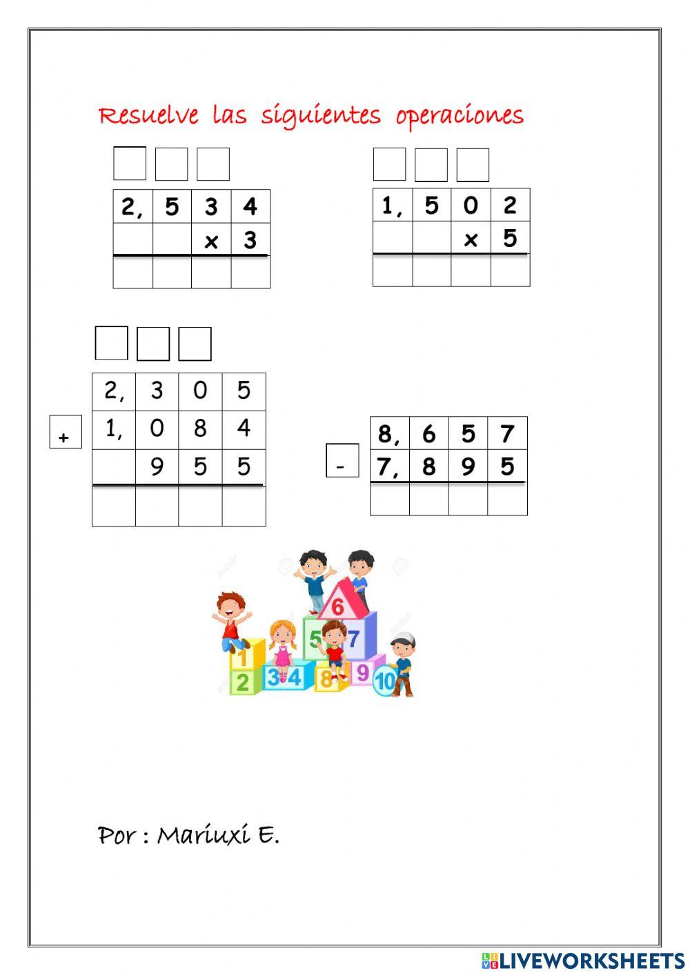 Operaciones Matemáticas