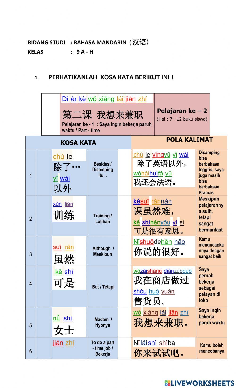 Pelajaran ke - 2 Kls 9