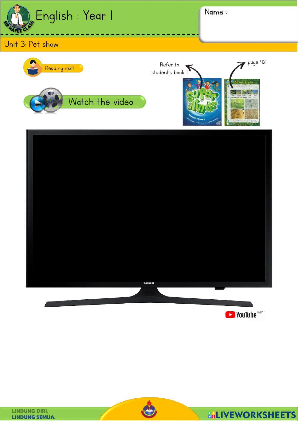 English  Y1 - Pet show 10