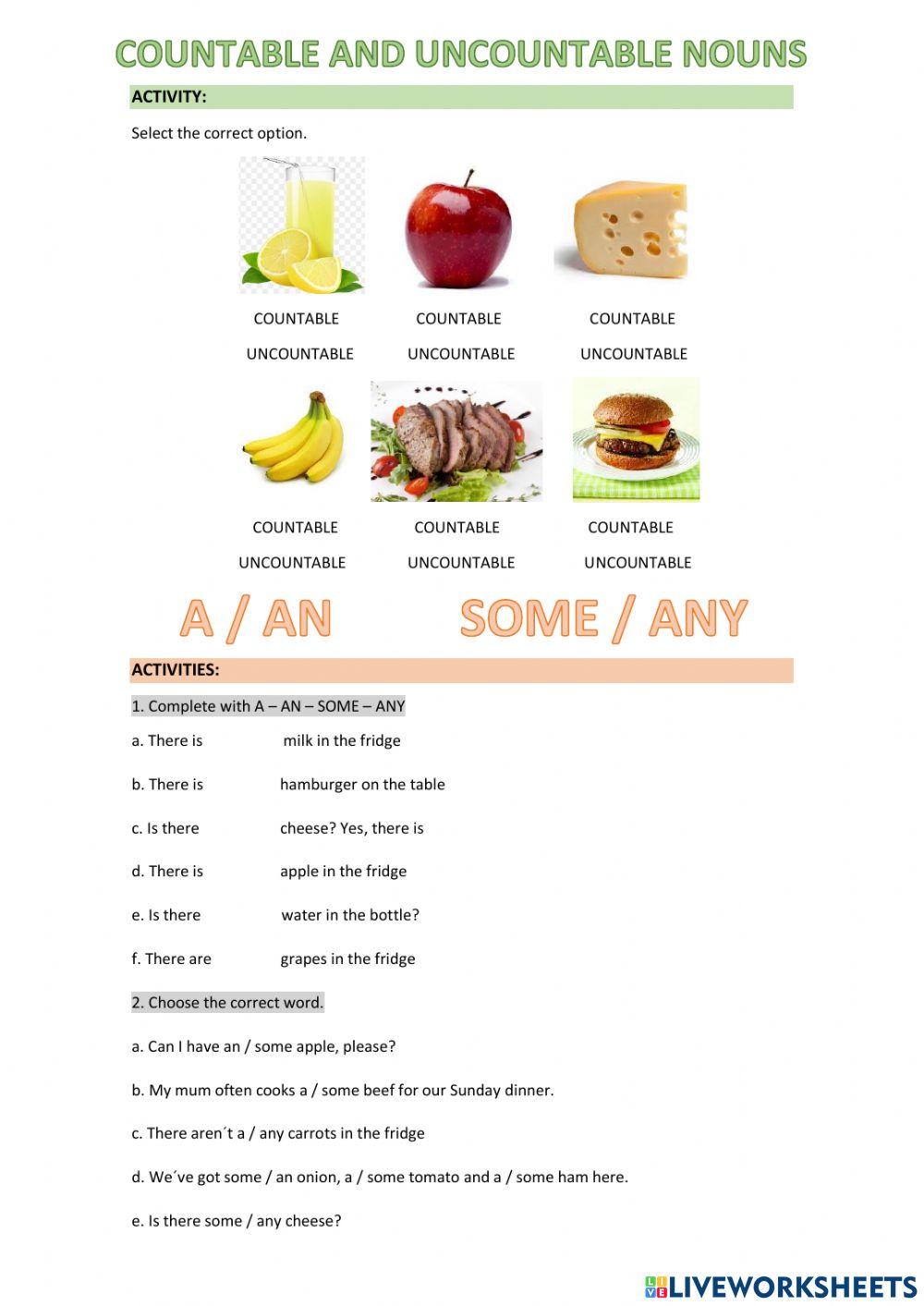 Stone Soup - Countable & Uncountable nouns