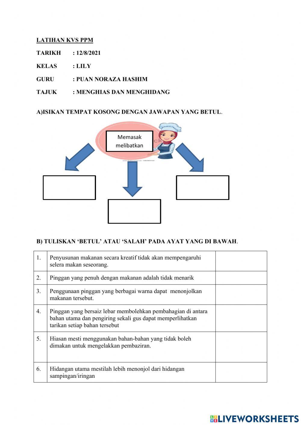 Menghias dan menghidang