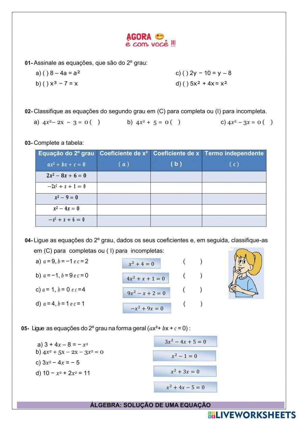 ✨ Quiz de Matemática Acerte essas perguntas de Equação do 2° Grau #equ