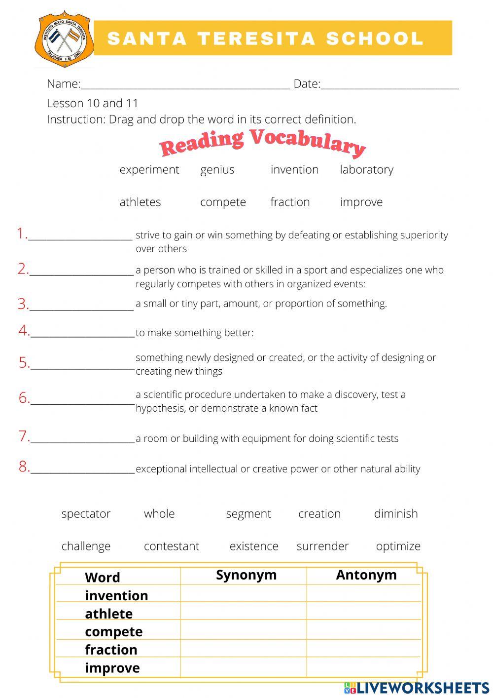 Vocabulary