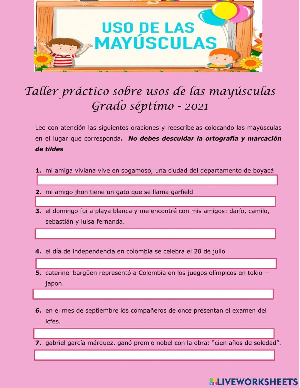 Usos de las mayúsculas