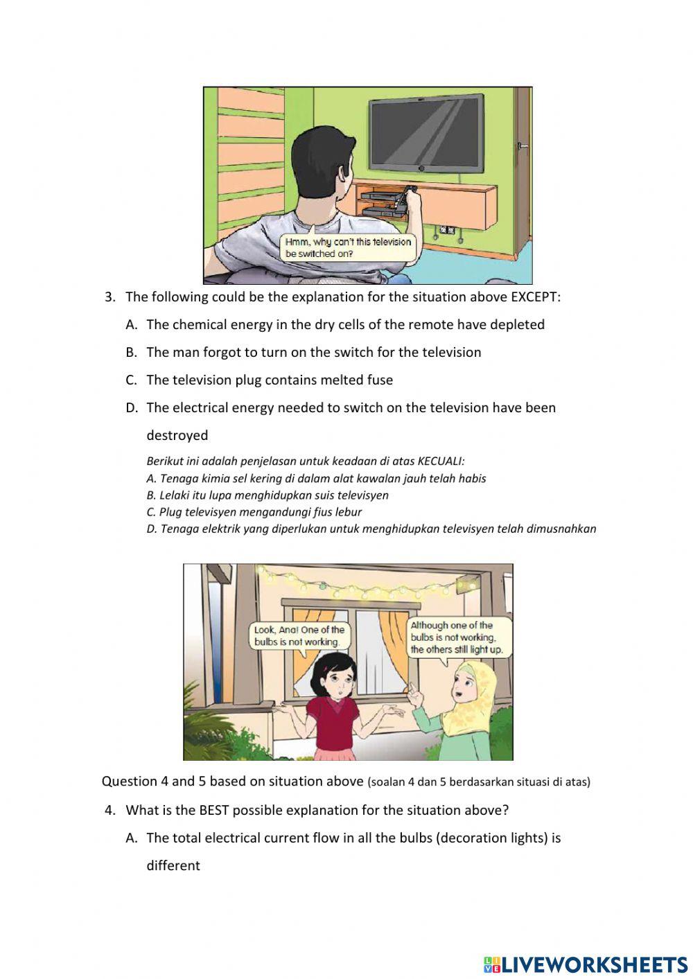 Science year 5 (electricity)
