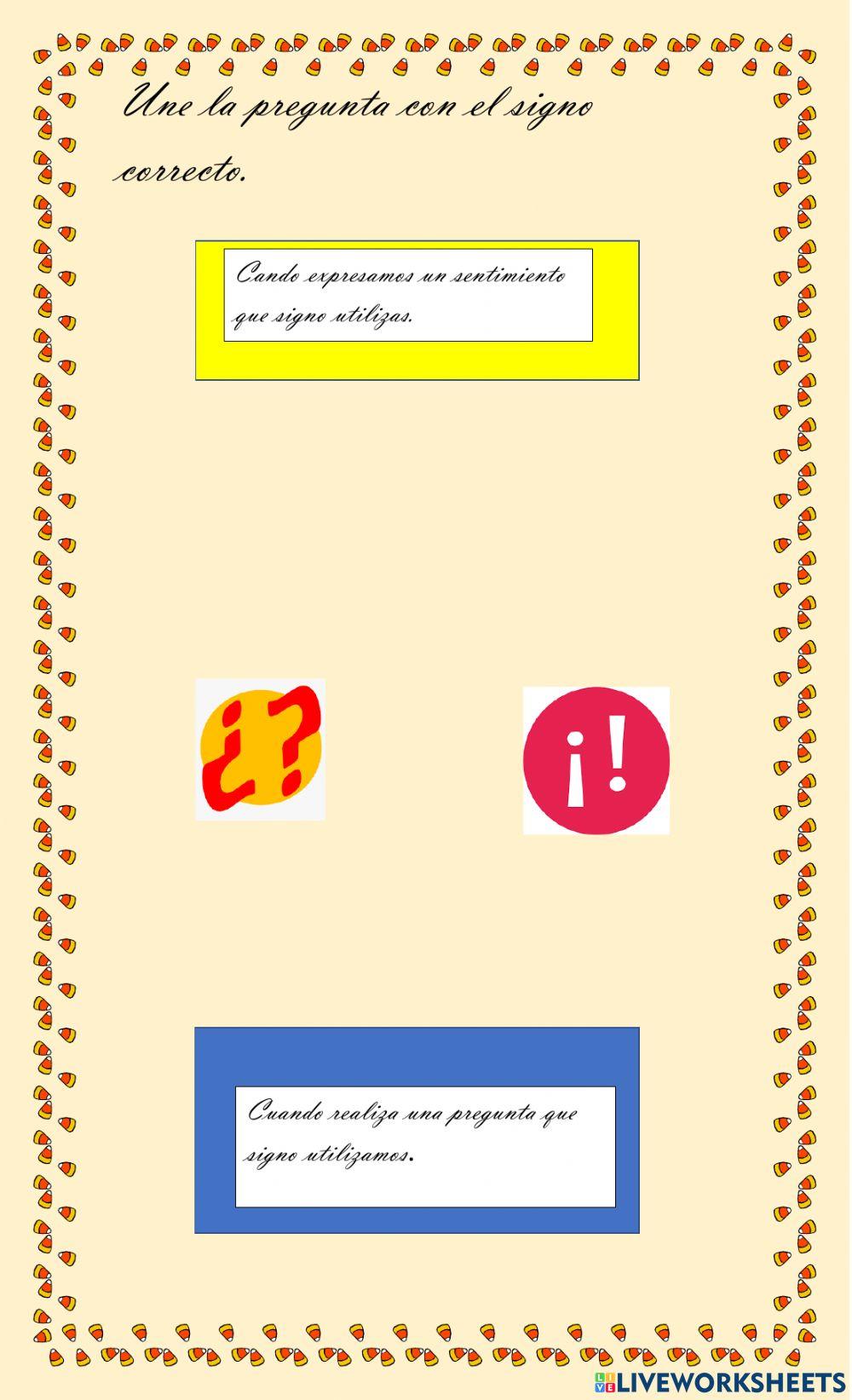 Signo de exclamación y interrogación