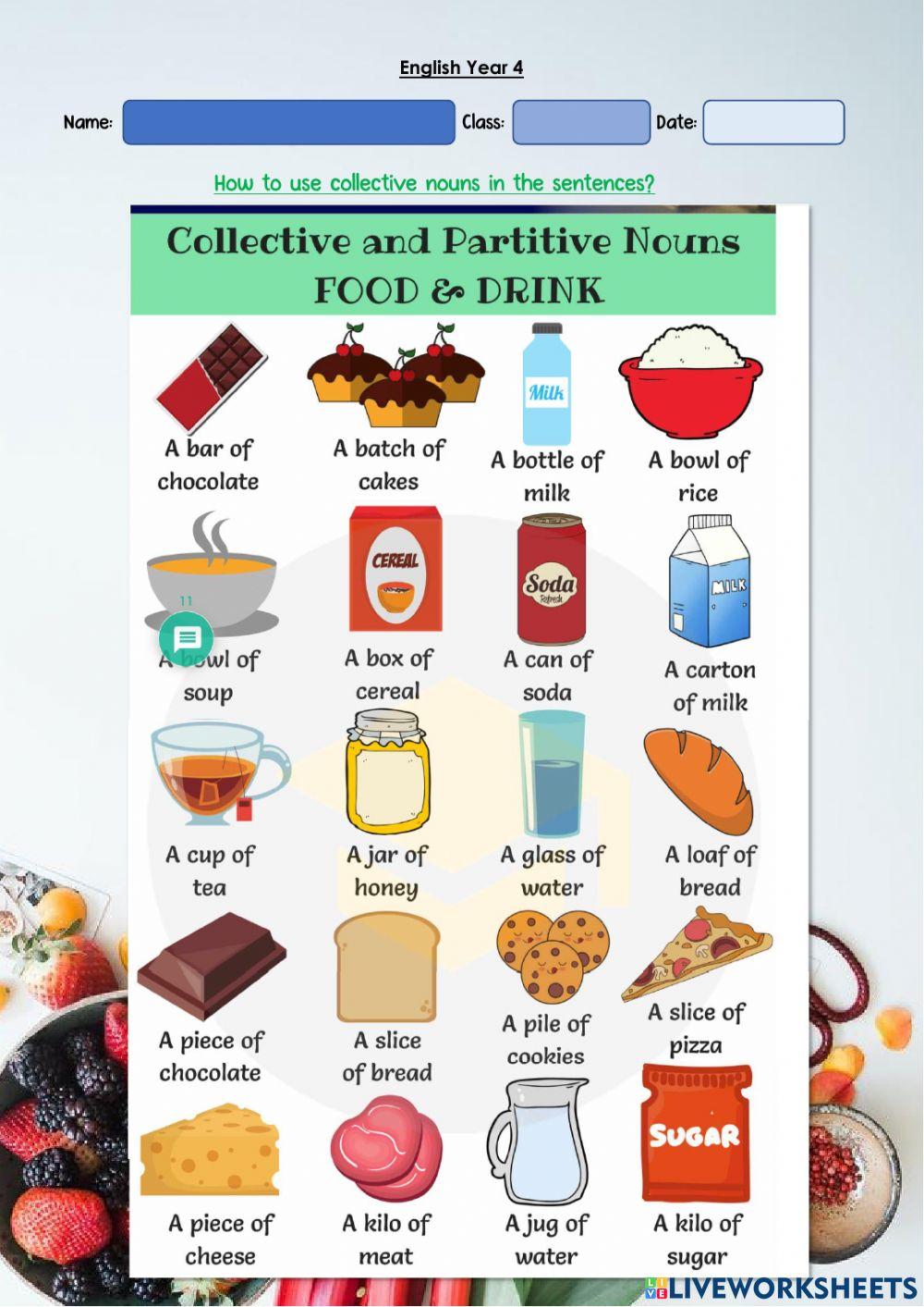 Year 4: Eating Right 6 - Collective Nouns