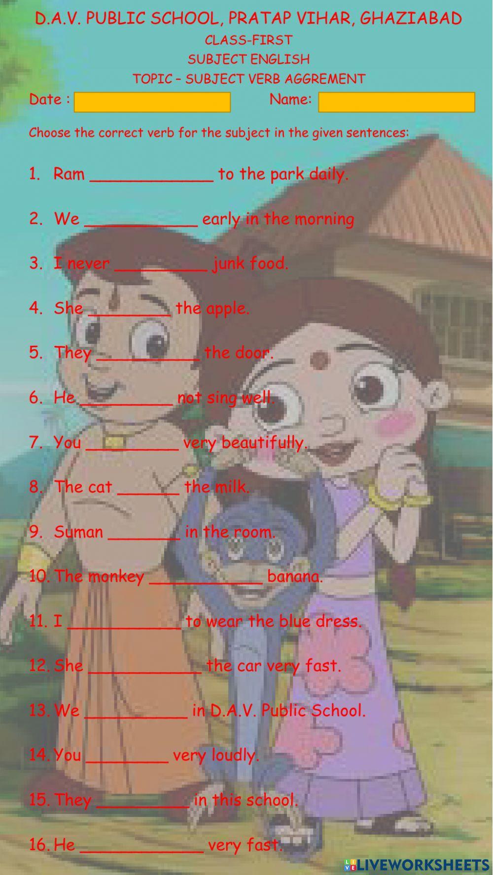 Subject verb agrrement