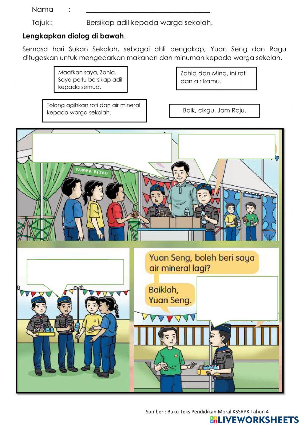Bersikap adil kepada warga sekolah(PPKI MAJU)- Cikgu Lina
