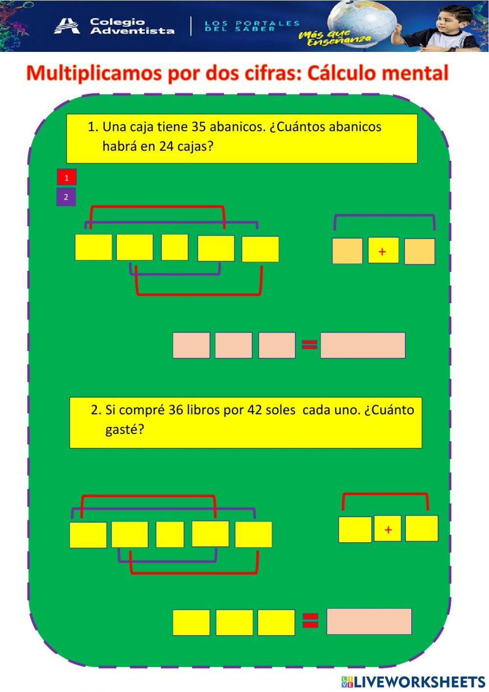 Multiplicación por dos cifras.