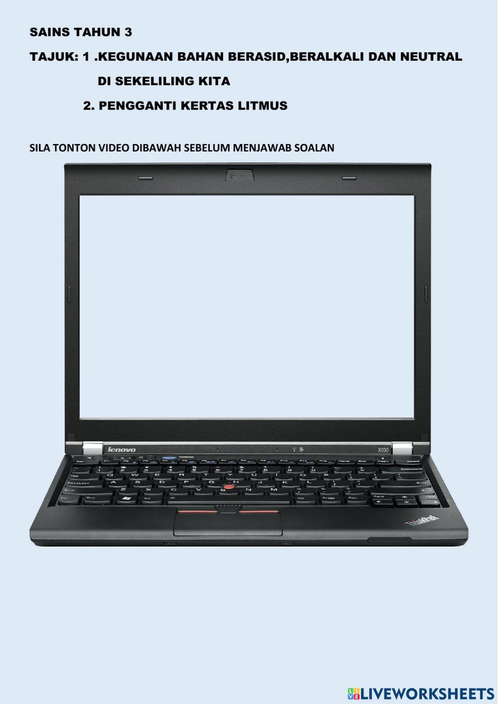 Sains tahun 3 - kegunaan bahan berasid beralkali serta pengganti kertas litmus