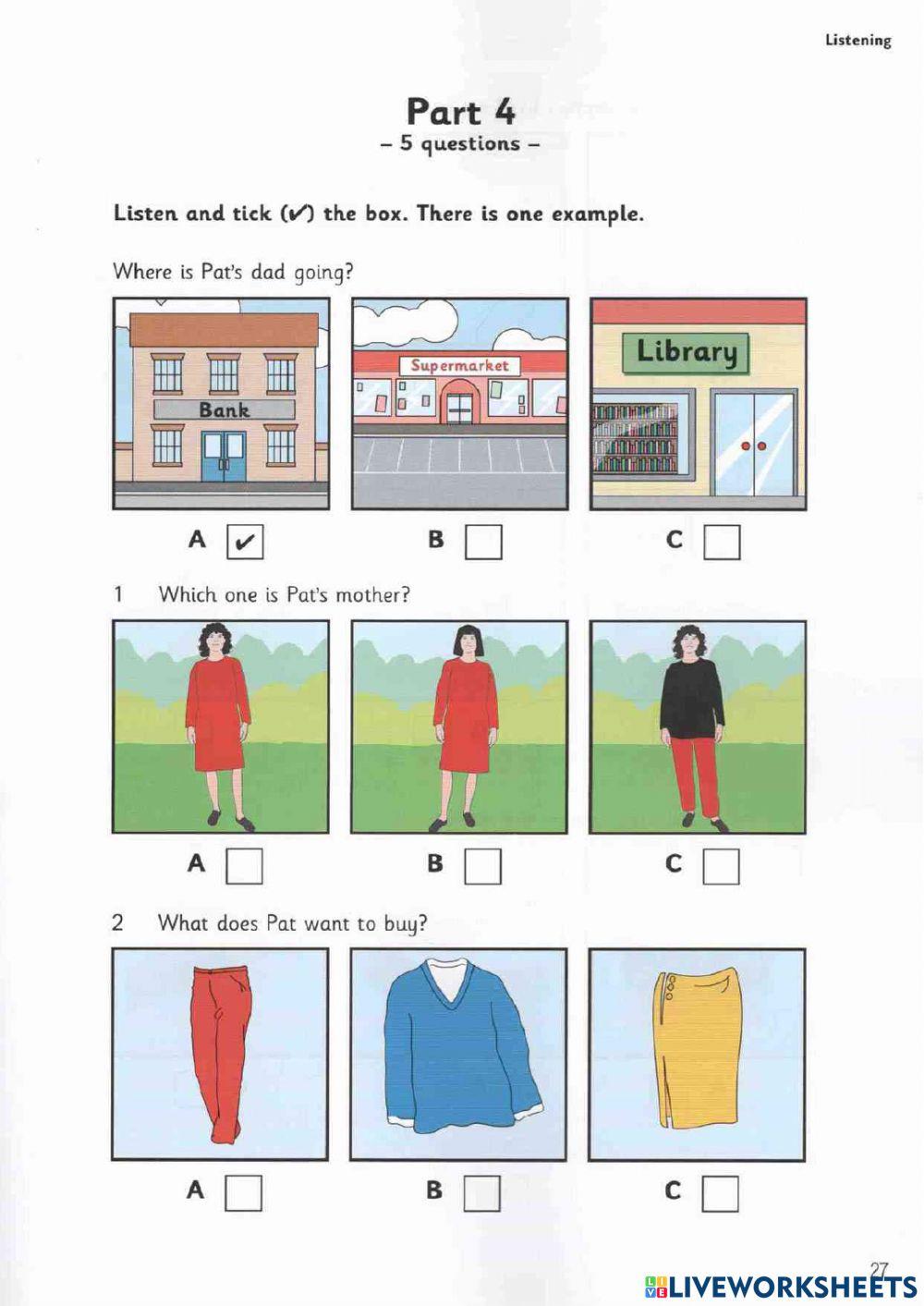 Grade 3: Test 2 - Part 4+5  (Trang - Lam - Phu)