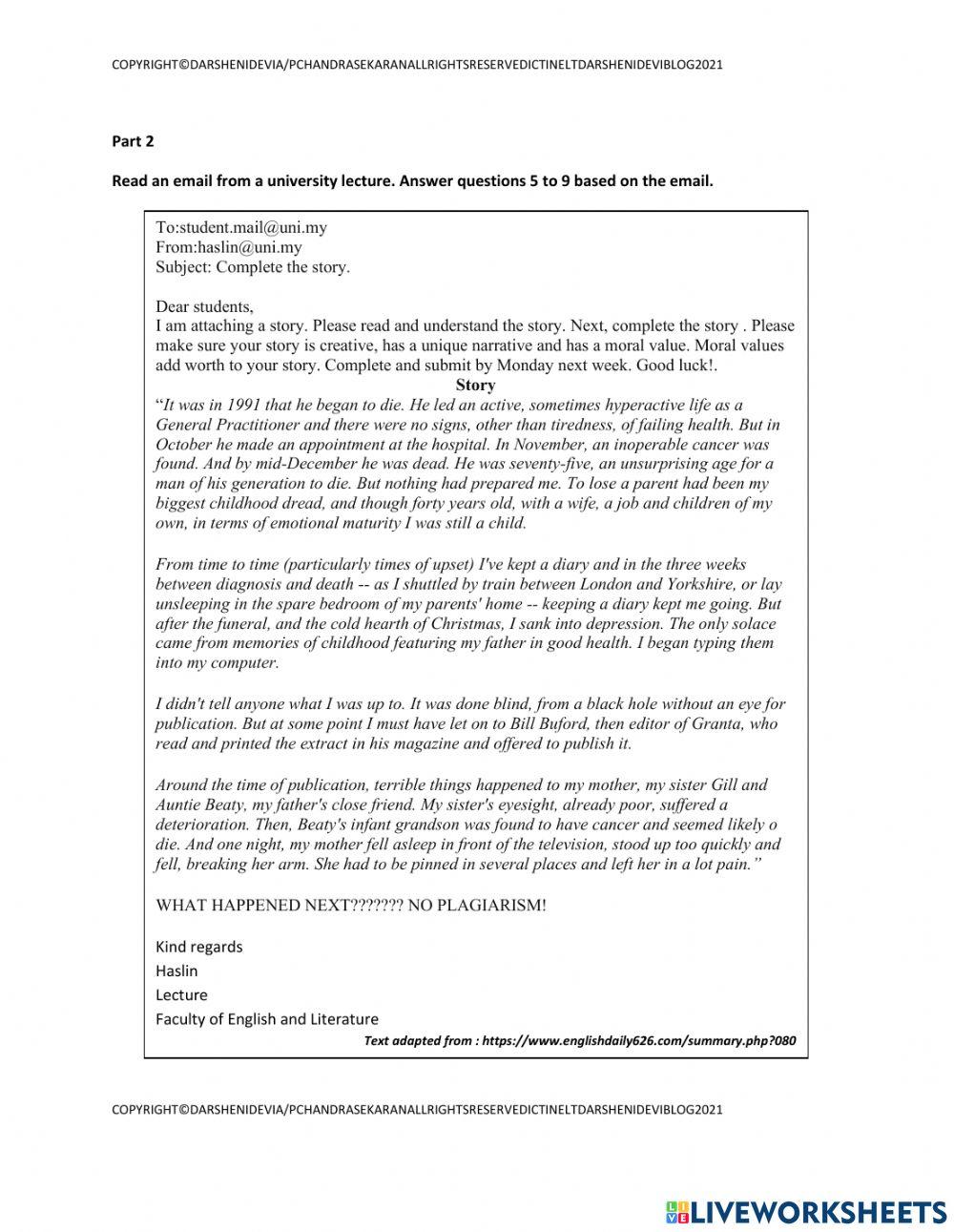 MUET cefr reading paper part 1-part 4