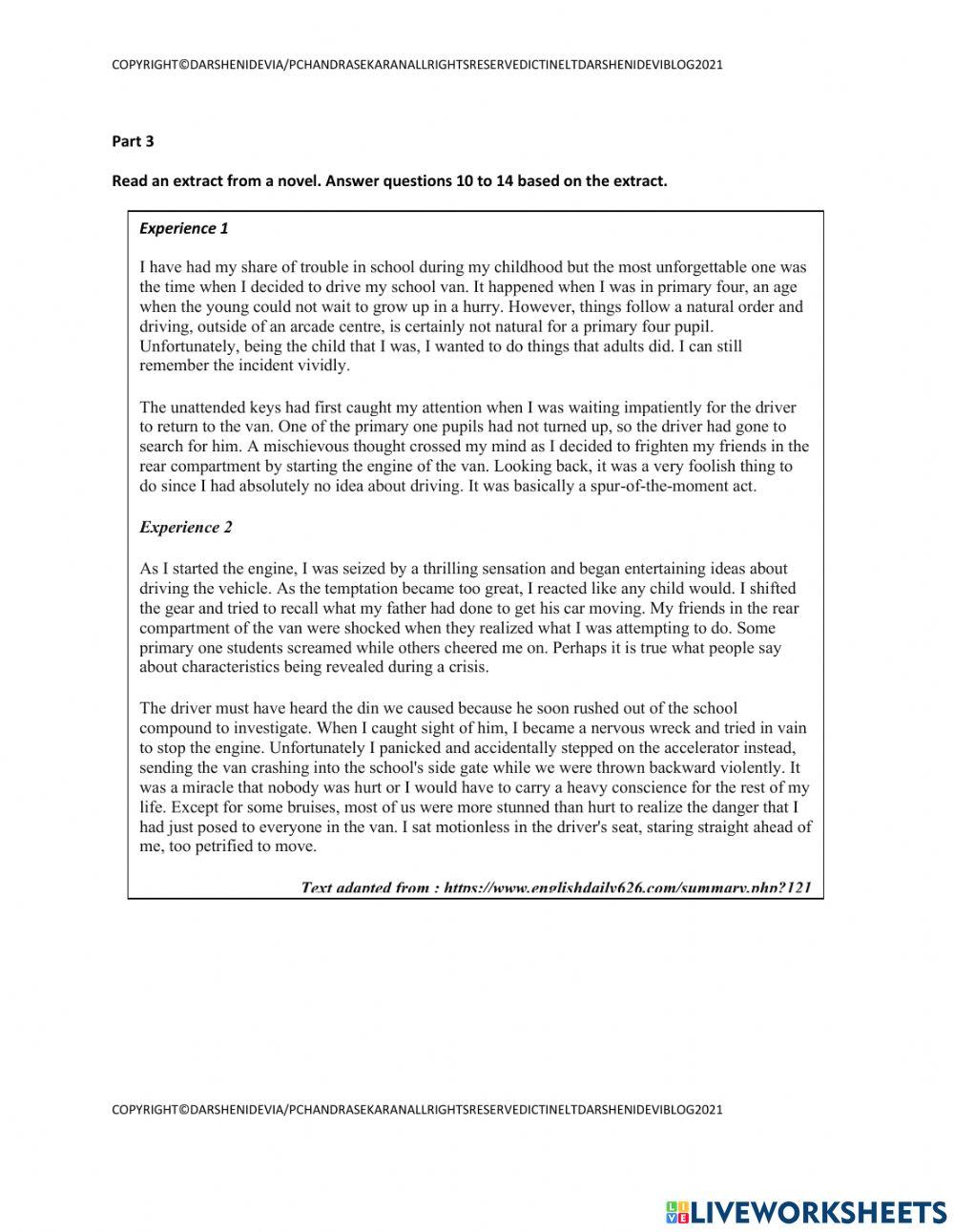 MUET cefr reading paper part 1-part 4