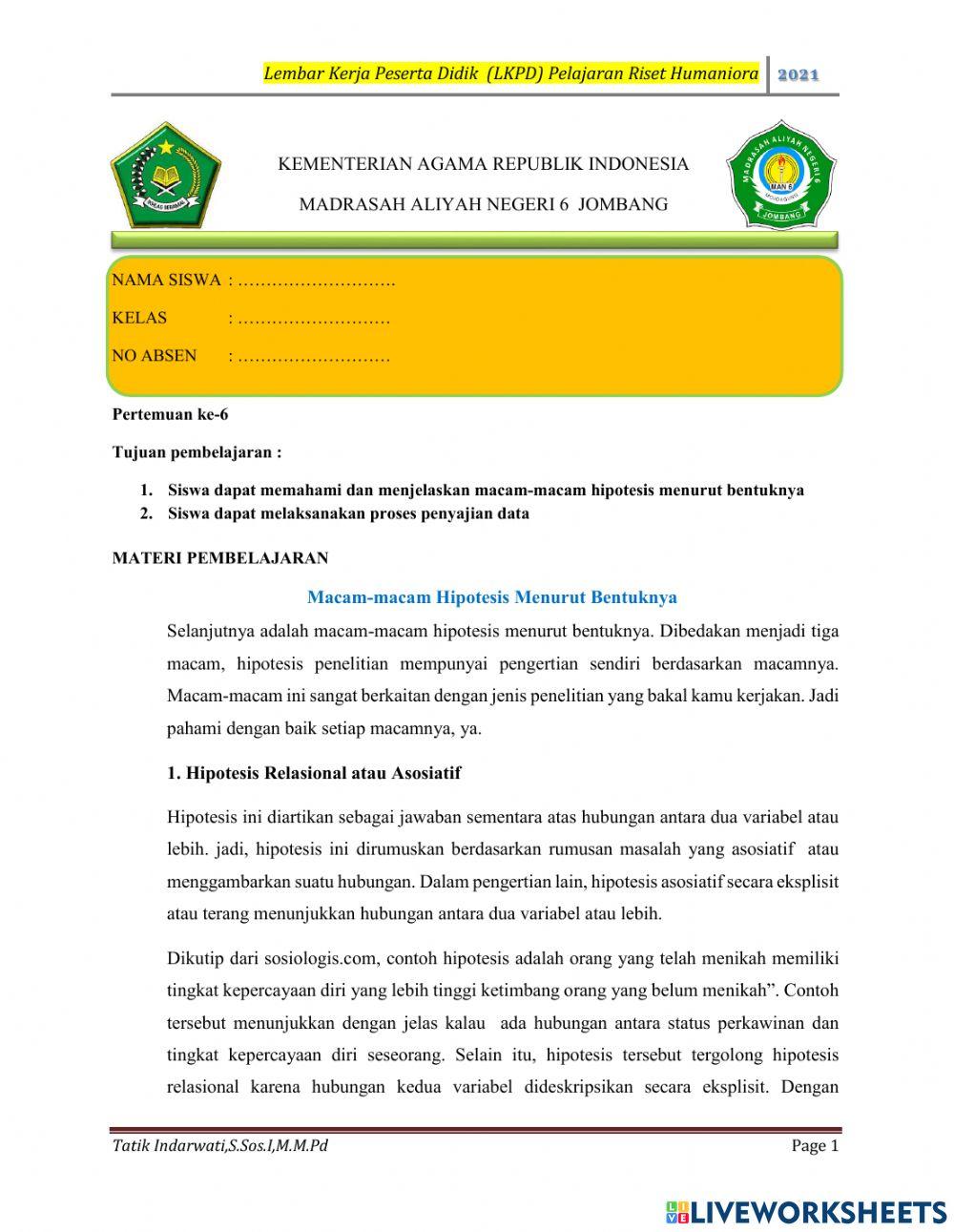 Riset pertemuan ke-6