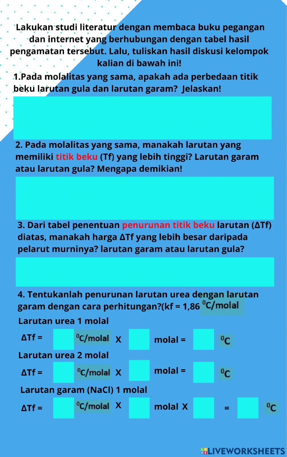 Sifat koligatif larutan elektrolit