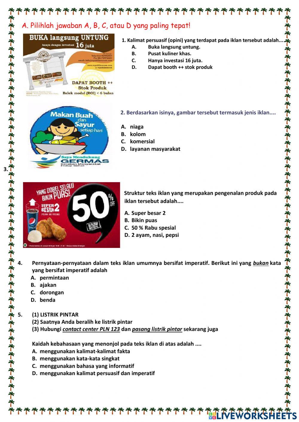 Teks Iklan, Slogan dan Poster