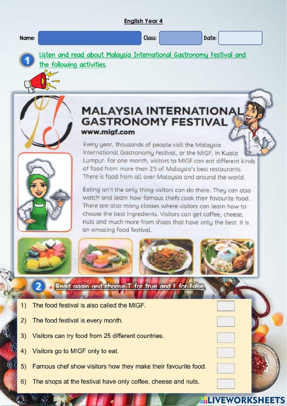 Year 4: Eating Right 7 - MIGF