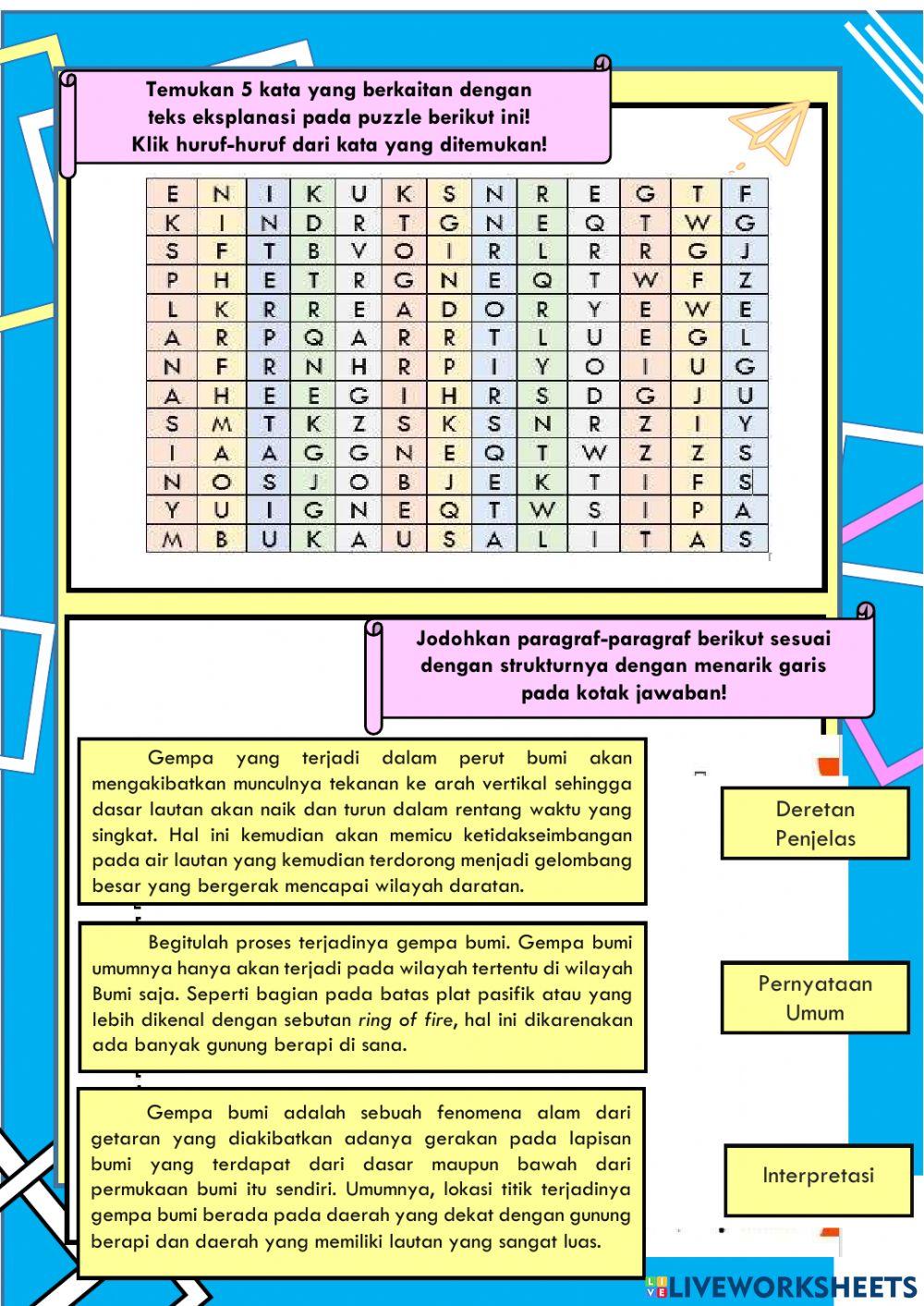 Struktur dan Kebahasaan Teks Eksplanasi