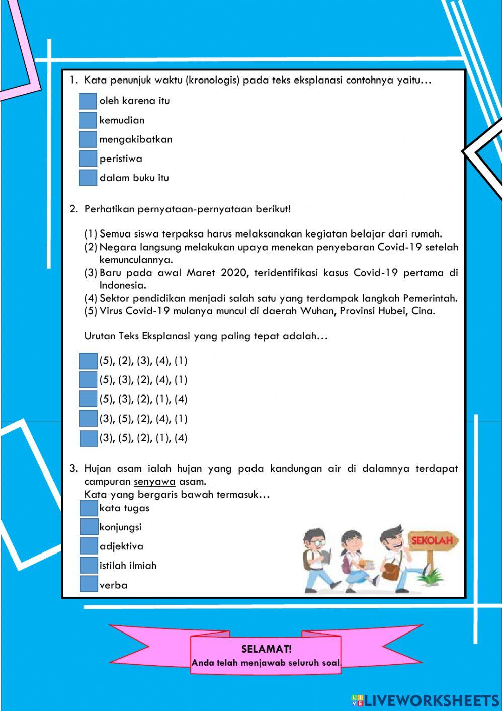 Struktur dan Kebahasaan Teks Eksplanasi