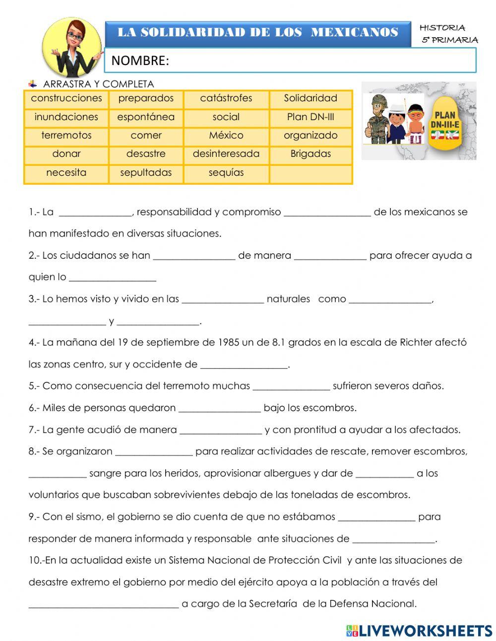 Solidaridad de los mexicanos