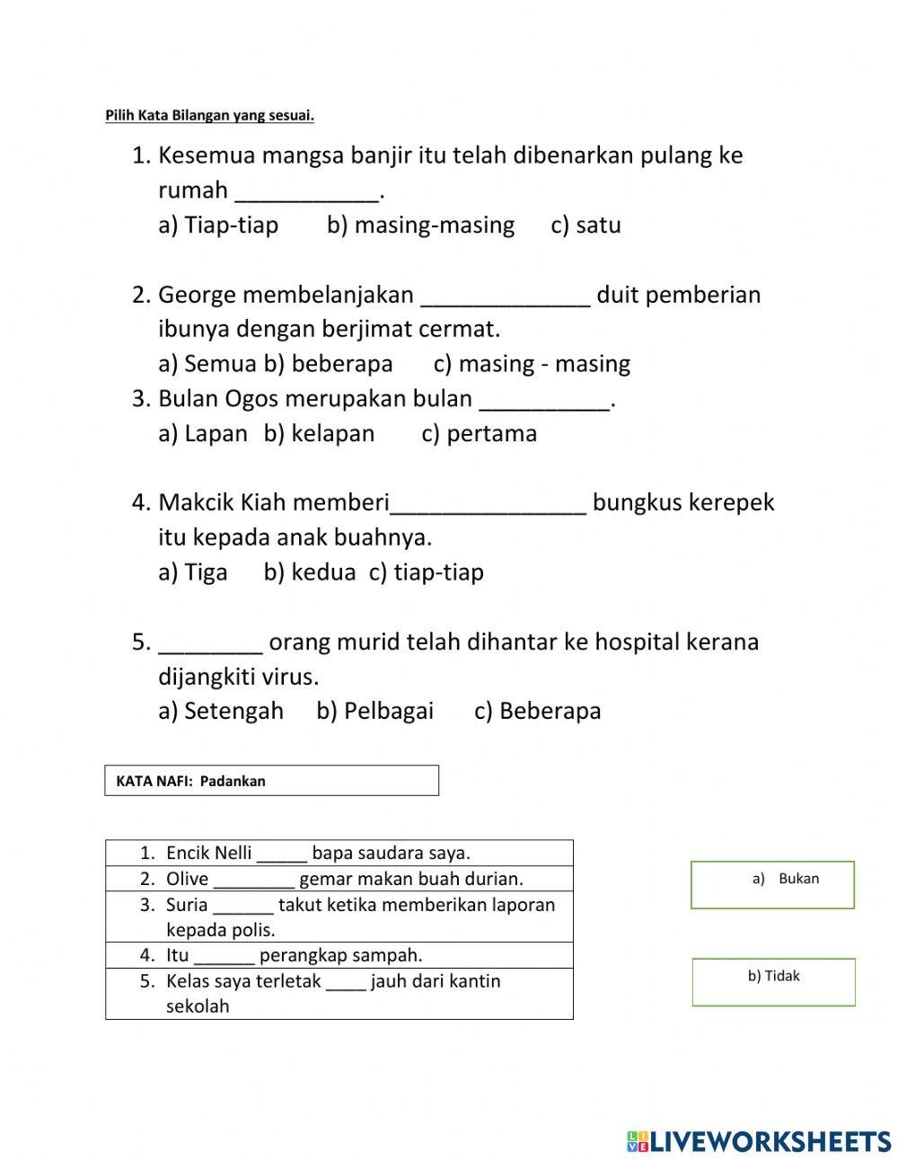 Ujian Topikal Tema5 - Tahun 4 BM