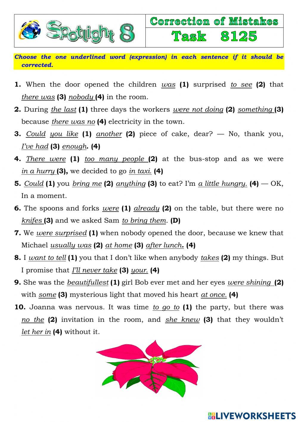 Spotlight 8 Task 8125