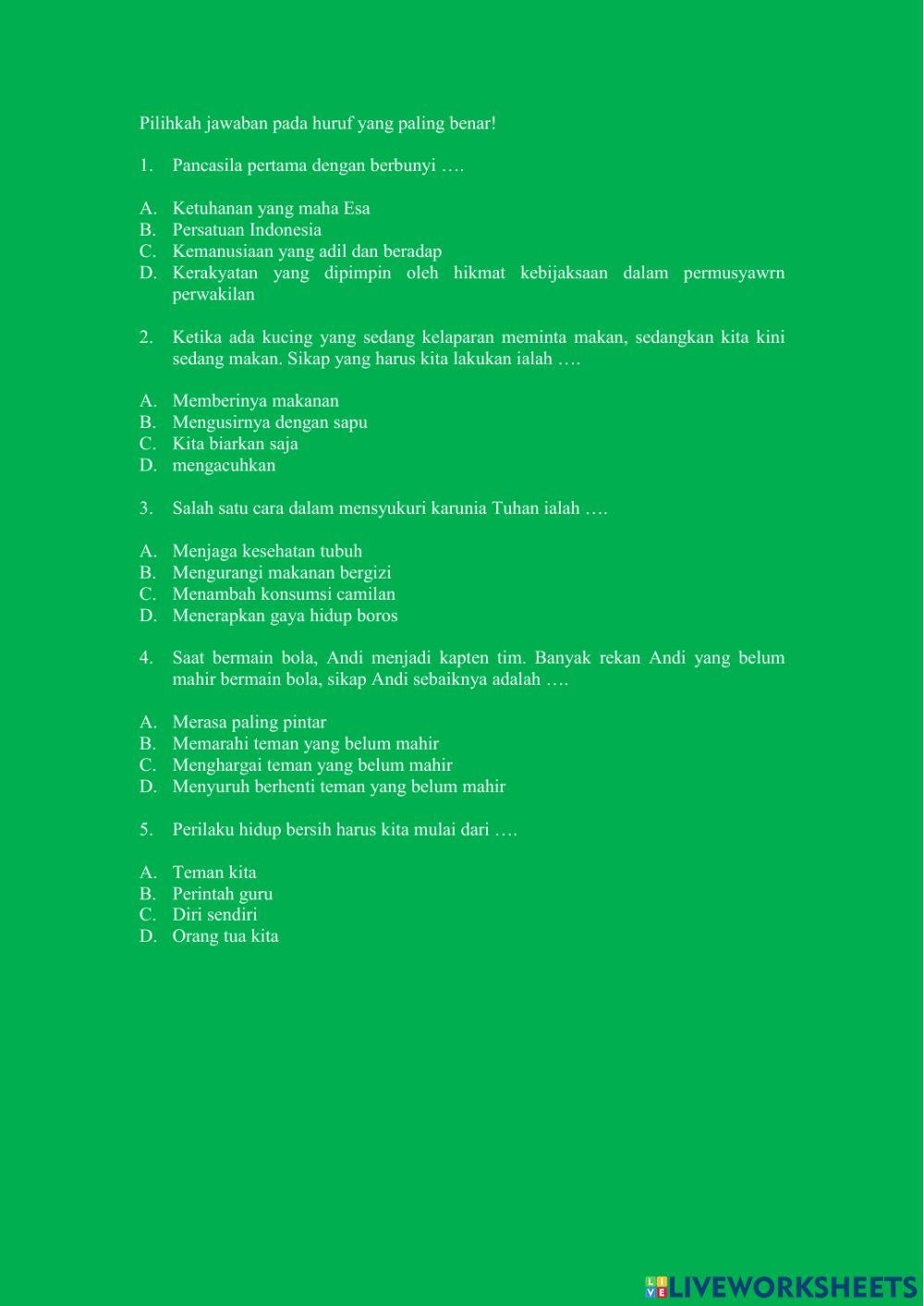 Formatif tema 1 ppkn