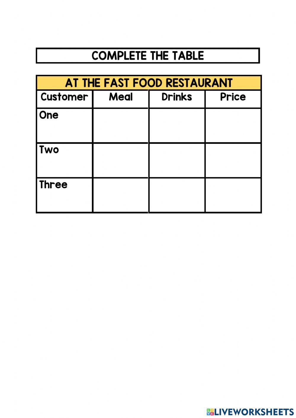 What would you like to order?