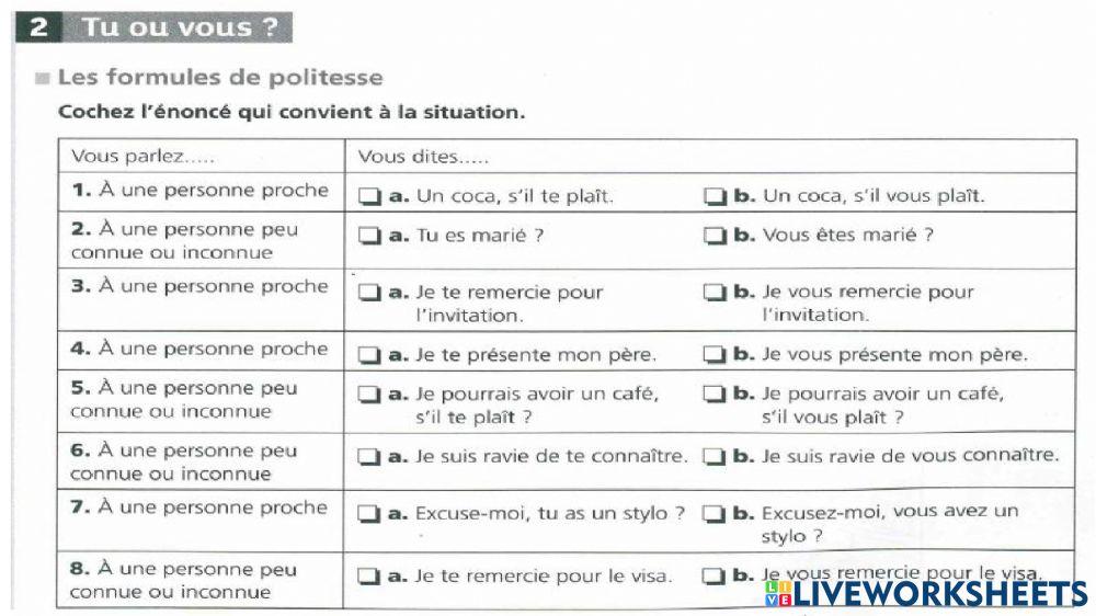 Formules de politesse