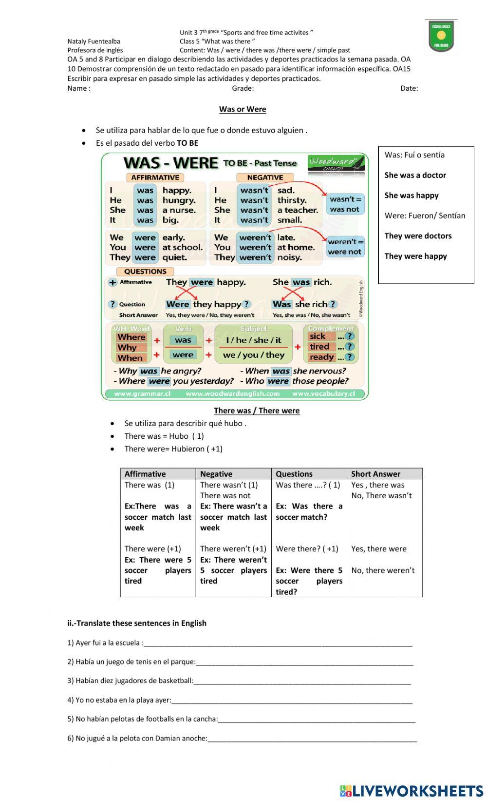 Class 5 unit 3 7th grade
