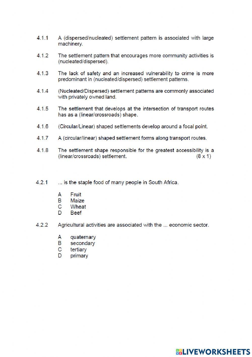 Geography paper 1 part 6