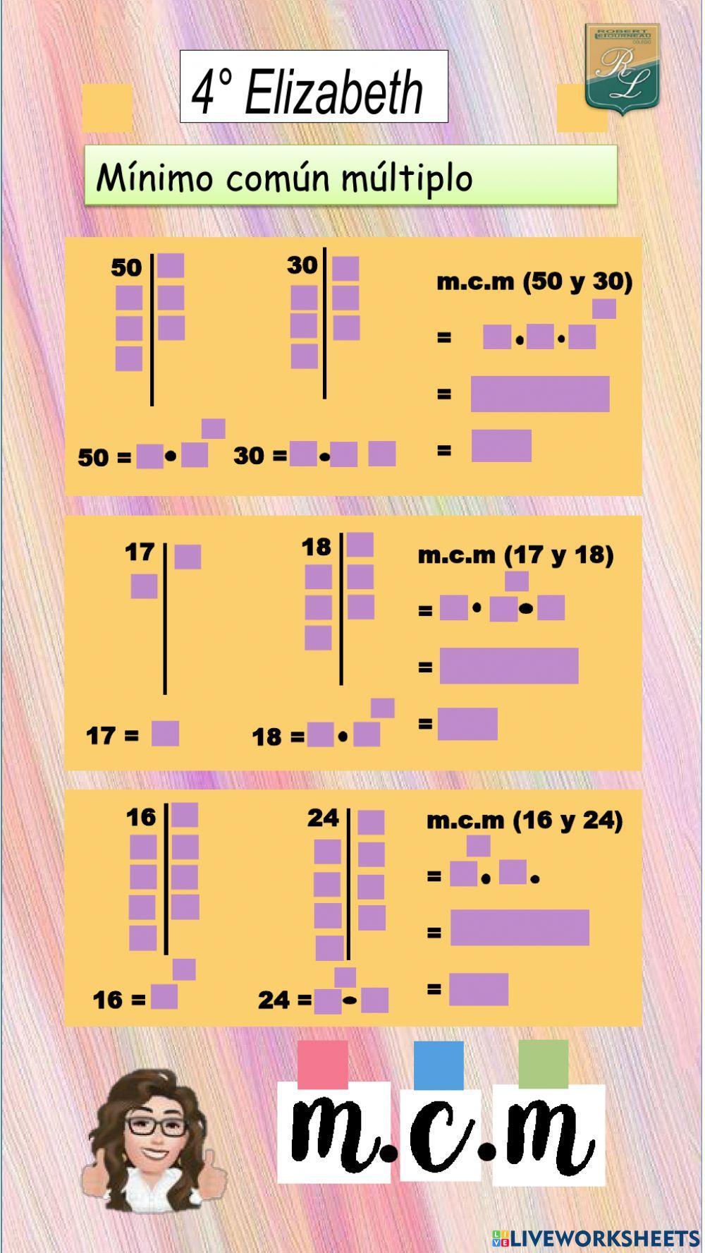 Practicamos y aprendemos M.C.M