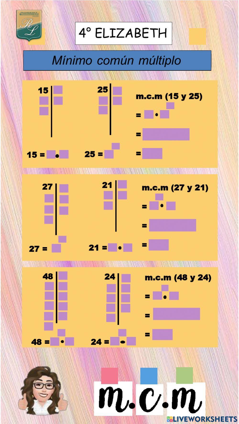 Practicamos y aprendemos M.C.M